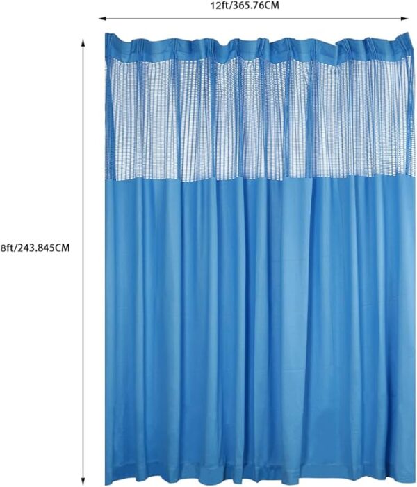 60" W x 96" L/5x8FT Inherent Flame Retardant Hospital Curtain Room Divider, Grommet Flame Resistant Cubicle Curtains Medical Privacy Curtain for Hospital, Medical Clinic, Lab, School, Blue