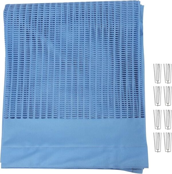 60" W x 96" L/5x8FT Inherent Flame Retardant Hospital Curtain Room Divider, Grommet Flame Resistant Cubicle Curtains Medical Privacy Curtain for Hospital, Medical Clinic, Lab, School, Blue