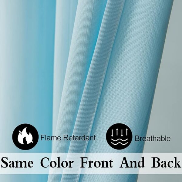 6.3 curtain Hospital Curtain Inherent Flame Retardant Medical Privacy, Room Divider Medical Curtains with Blue Clinic for Hospital, School Nursery, Lab, Clinic (U & L Size)