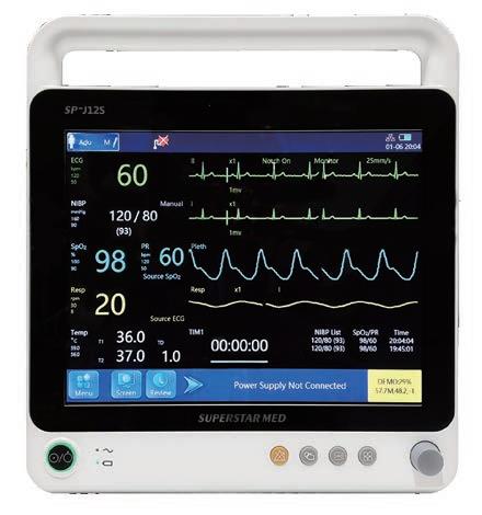 SP-J12S Multi-Parameter Monitor, Brand- Superster Med, Origin - China